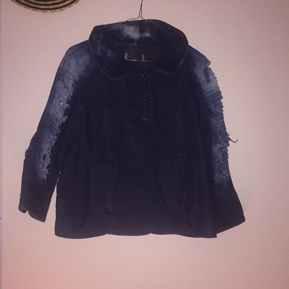 Destressed & Bleached Denim Jacket
